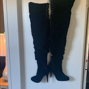 Chic Black Over-the-Knee Stiletto Boots